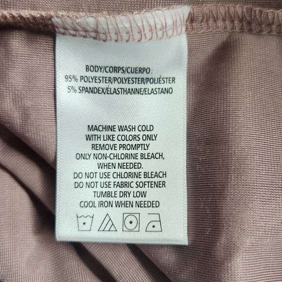 Andrew Marc Pink Crushed Velvet Cowl Neck Activewear Pullover NWT Size Small - Picture 7 of 10